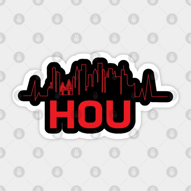 City Beats Houston Sticker by Bored Imagination Pop Art Absurdities 